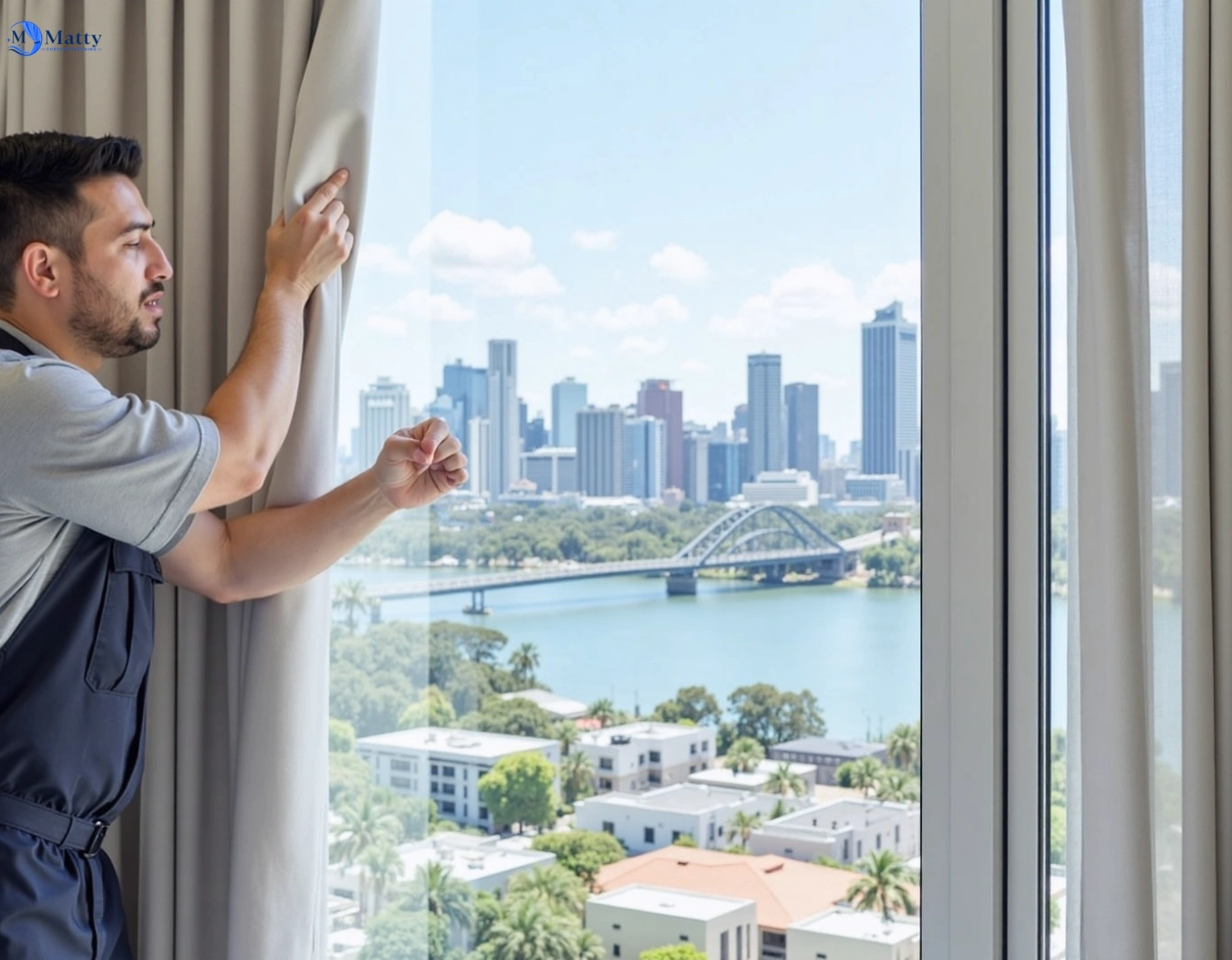 Professional curtain steam cleaning service smythes-creek-vic QLD by Matty Curtain Cleaning